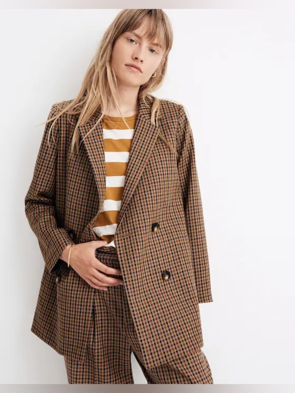 Madewell plaid blazer